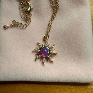 Gold Sun Pendant Necklace
